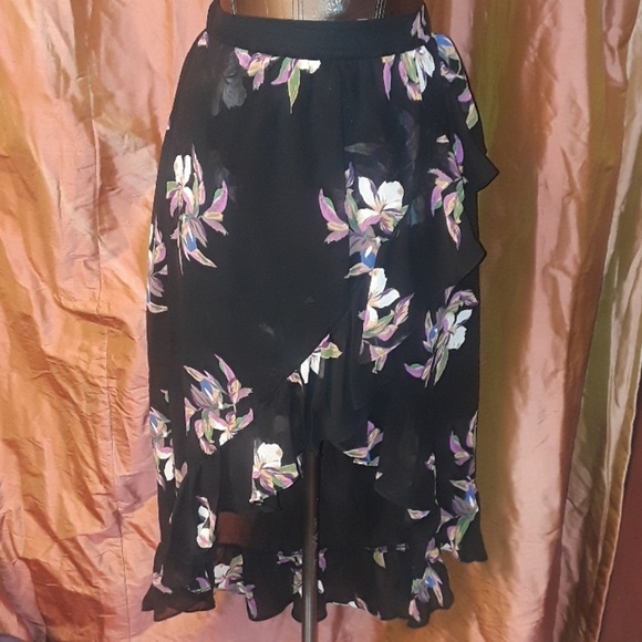 ** a•n•d e a w y Summer Floral Print Hi Low Skirt - Picture 3 of 8